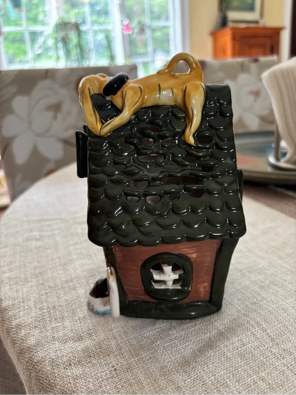Blue Sky Clayworks It's a Dog's Life Heather Goldminc T-lite Candle Holder, 2009
